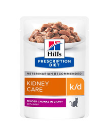 HILL'S Prescription Diet Feline k/d veiselihaga 12x85 g kotikestes