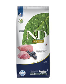 FARMINA N&D Prime Lambaliha ja mustikas itoit täiskasvanudele kassidele 10 kg