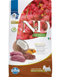 FARMINA N&D Quinoa Skin & Coat Venison Mini dla psów małych ras 800g