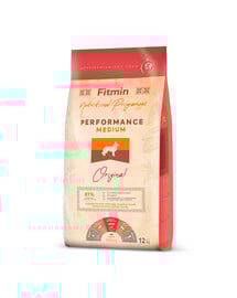 FITMIN dog keskmit tõugu kõrgendatud energiavajadusega koertele 12 kg