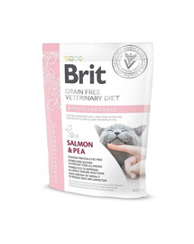 BRIT Veterinary Diets Cat Hypoallergenic 400 g  teraviljavaba toit kassidele, kellel on toiduallergia ja talumatus