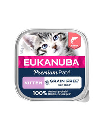 EUKANUBA Grain Free Kitten Pasteet kassipoegadele Lõhe 85 g
