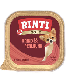 RINTI Gold Beef&Guinea fowl Minitaldrik veiseliha ja pärlkana 100 g