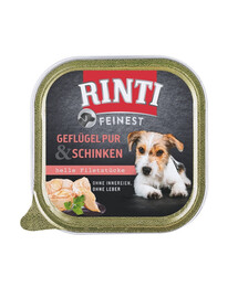RINTI Feinest Poultry Pure&Ham kodulinnuliha ja singitaldrik 150 g