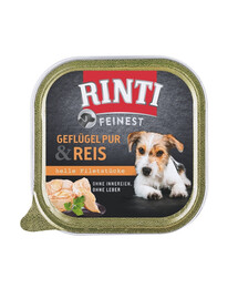 RINTI Feinest Poultry Pure&Rice kodulinnuliha ja riisitaldrik 150 g