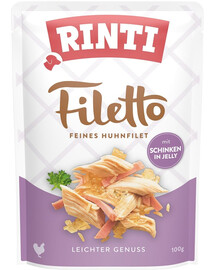 RINTI Filetto in Jelly Chicken&Ham kana- ja singihelveste kotike 100 g
