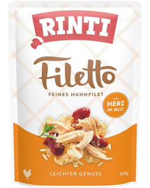 RINTI Filetto in Jelly Chicken&Poultry hearts želeeritud kana- ja kodulinnusüdamed 100 g