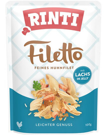 RINTI Filetto in Jelly Chicken&Salmon kana ja lõhe želee kotike 100 g