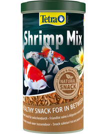Tetra Pond Shrimp Mix 1 L kõrgema kvaliteedi ja seeduvusega krevette sisaldav toit, mis suurendab kala värvi