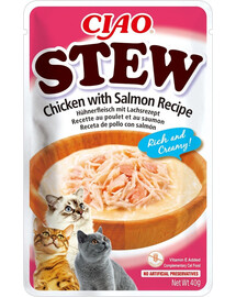 INABA CIAO hautatud kana ja lõhe roog 40g