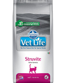 FARMINA Vet Life Struvite Cat 10 kg täistoit täiskasvanud kassidele, kes kannatavad struviidikivide all.