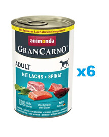 ANIMONDA GranCarno Adult lõhe ja spinat 6x400g