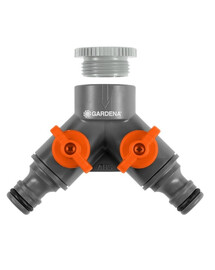 GARDENA OGS dvigubas vožtuvas su 1 "sriegiu ir 3/4" adapteriu