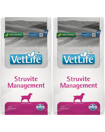 FARMINA Vet Life Struvite koertele struviitkivide tekke vähendamiseks 2 kg x 2
