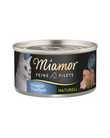 MIAMOR Feine Filets Naturell Skipjack Tuna 80g tvööttuuni oma kastmes