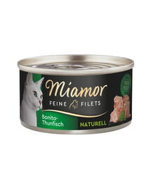MIAMOR Feine Filets Naturell Bonito Tuna 80g vööttuuni oma kastmes