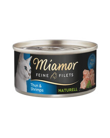 MIAMOR Feine Filets Naturell Tuna&Shrimps 80g tuunikala ja krevetid oma kastmes