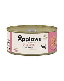 APPLAWS Cat Adult Tuna with Prawn in Broth tuunikala ja krevetid puljongis 156 g