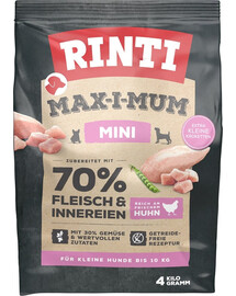 RINTI MAX-I-MUM Mini Adult Chicken kanalihaga väikestele tõugudele 4 kg