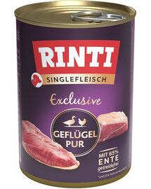 RINTI Singlefleisch Exclusive Poultry Pure monoproteiinist kodulinnuliha 400 g