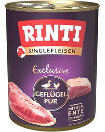 RINTI Singlefleisch Exclusive Poultry Pure monoproteiinist kodulinnuliha 800 g