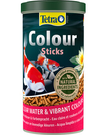 Tetra TetraPond Colour Sticks toit veepinnal hõljuvate pulkade kuju 1 l suurendab kalade loomuliku värvuse intensiivsust