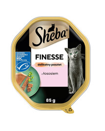 SHEBA Finesse 85 g märg täisväärtuslik toit täiskasvanud kassidele lõhe ja musiga