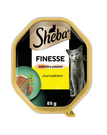 SHEBA Finesse 85 g märg täisväärtuslik toit täiskasvanud kassidele kana ja musiga