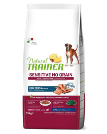TRAINER Natural Sensitive No Grain Medium Maxi Adult forelliga 12kg