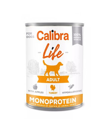 CALIBRA Dog Life Adult Turkey with Apples 400 g kalkuni ja õunaga