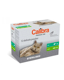 CALIBRA Cat Premium Line Steriliseeritud Multipack 12x100g kotike steriliseeritud kassidele