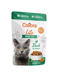 CALIBRA Cat Life Pouch Adult Duck in gravy 85 g kaczka w sosie dla kotów