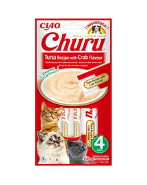 INABA Churu Tuna krabimaitseline tuunikala kassidele 4x14g
