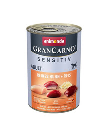 ANIMONDA GranCarno Sensitiv Pure Chicken&Rice 400 g kana riisiga tundlikele täiskasvanud koertele