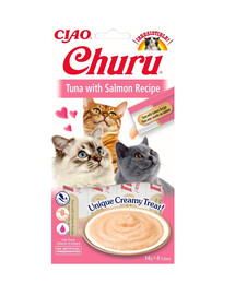 INABA Churu Cat kreemjas kassile maius, tuunikalaga ja lõhega 56 g