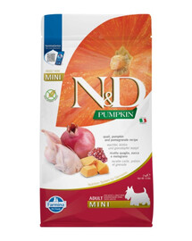 FARMINA N&D Pumpkin Dog Adult mini vutlar, kõrvits, granaatõun 2 kg