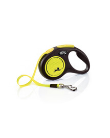 Flexi New Classic Neon S automaatne rihm 5 m