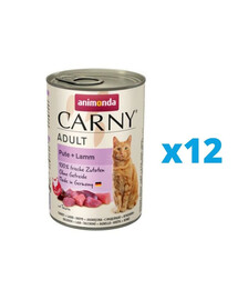ANIMONDA Carny Adult rinkinys  kalakutiena ir aviena 12 x 400 g