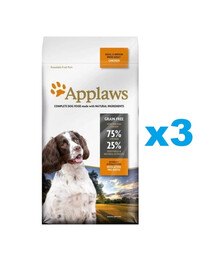APPLAWS Adult Dog Small Medium Chicken 6 kg (3x2 kg) kanaga väikestele ja keskmise suurusega koertele kanaga