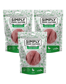 SIMPLY FROM NATURE Meat Strips Liharibad Pardiliharibad koertele 3x80 g