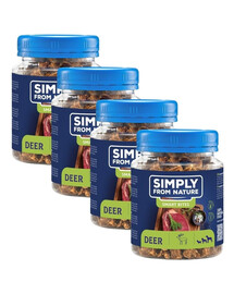 SIMPLY FROM NATURE Smart Bites Deer Trainers koertele 4x130g