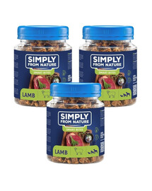 SIMPLY FROM NATURE Smart Bites Lambatreenerid koertele 3x130 g