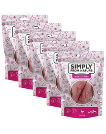 SIMPLY FROM NATURE Meat Strips Haneliharibad koertele 5x80 g