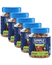 SIMPLY FROM NATURE Smart Bites Roe deer treenerid koertele 5x130gac