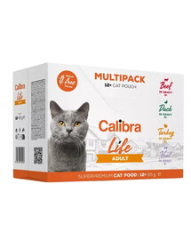 CALIBRA Cat Life Pouch Adult Multipack in gravy 12x85 g kotikesed kastmes kassidele