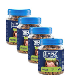 SIMPLY FROM NATURE Smart Bites linnuliha trenni maiuspalad koertele 4x130 g