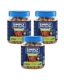 SIMPLY FROM NATURE Smart Bites  Hobusetreenerid koertele 3x130g