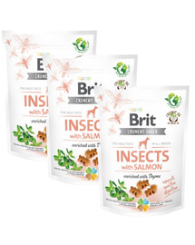 BRIT Care Dog Functional Snack Insect 3x200 g maiustab putukate ja lõhega