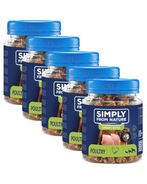 SIMPLY FROM NATURE Smart Bites Linnuliha treenerid koertele 5x130g