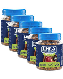 SIMPLY FROM NATURE Smart Bites Metssea treenerid koertele 5x130g